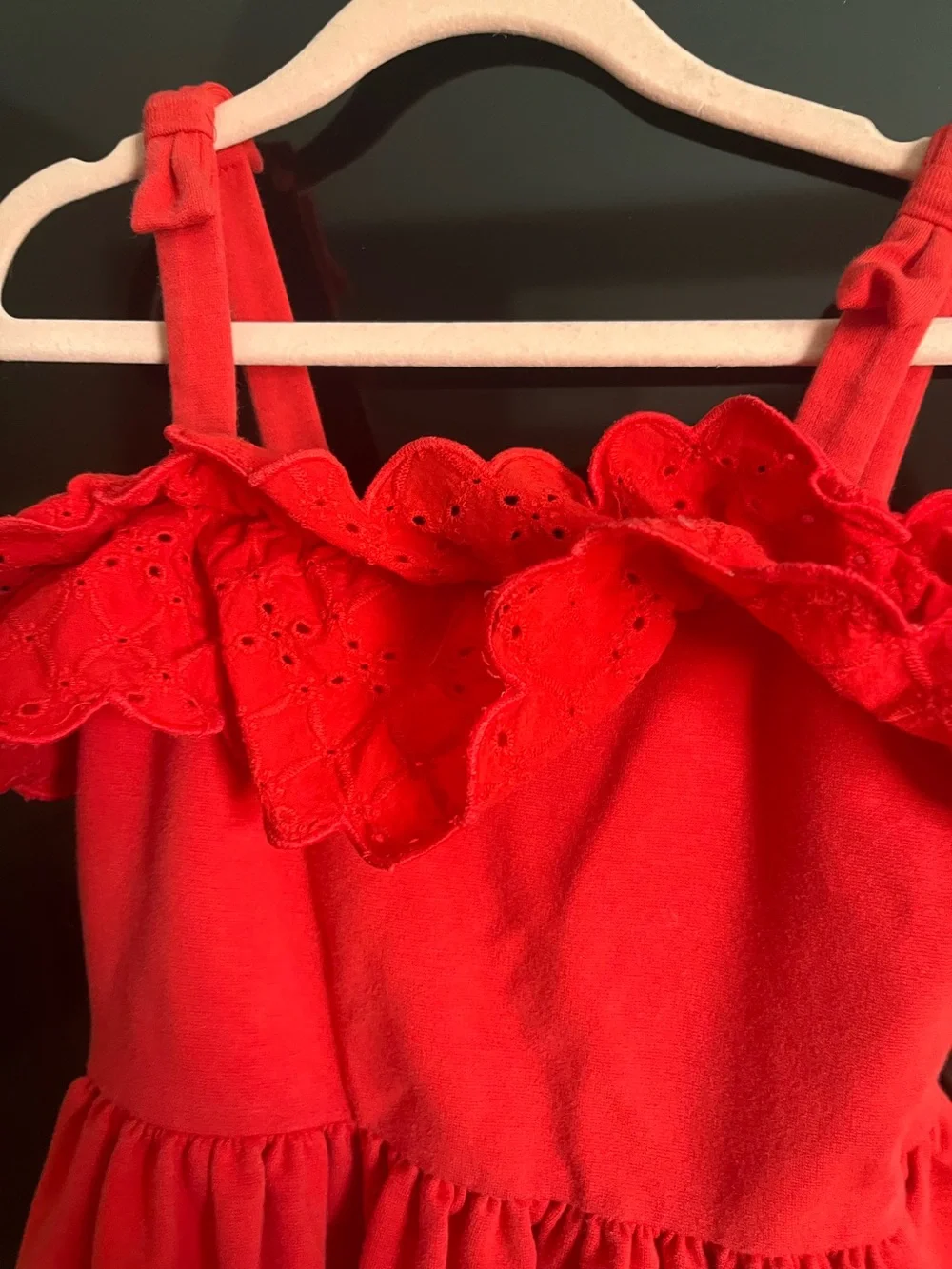 Janie and Jack Red Girls' Ruffle Strap Dress
